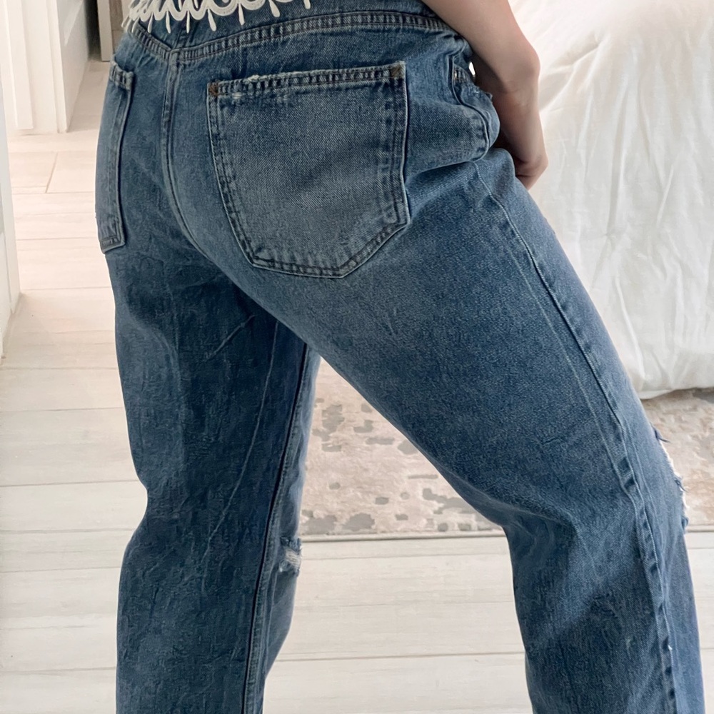 FREE PEOPLE straight leg light/medium wash denim size 28 - Picture 4 of 5